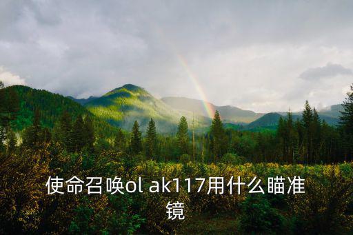 使命召唤ol ak117用什么瞄准镜