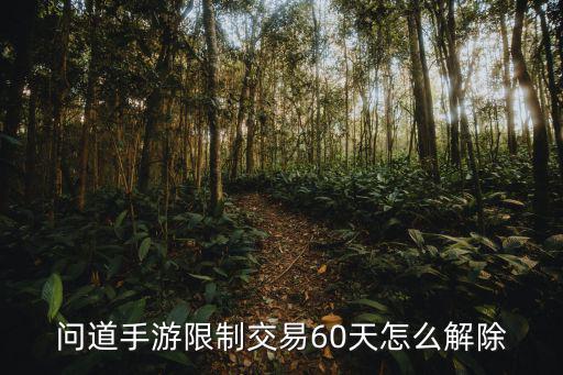 问道手游限制交易60天怎么解除