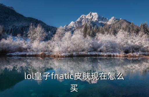 lol皇子fnatic皮肤现在怎么买