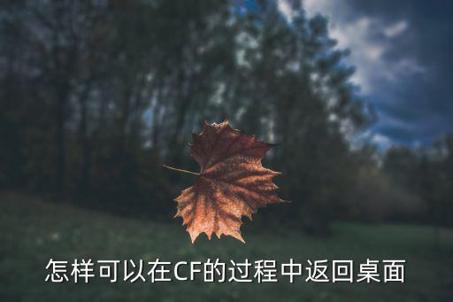 怎么退出cf手游桌面，还有CF怎么退出游戏