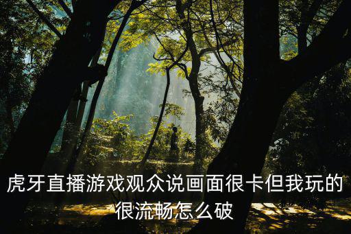 虎牙直播游戏观众说画面很卡但我玩的很流畅怎么破