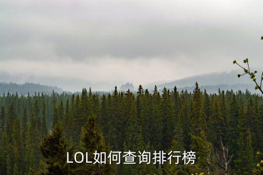 lol国服手游排名怎么查询，LOL RANK排名怎么查看