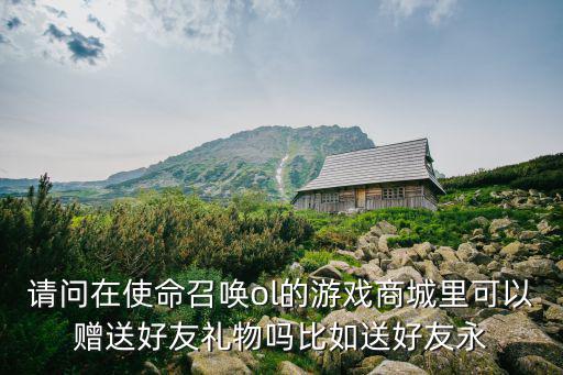 请问在使命召唤ol的游戏商城里可以赠送好友礼物吗比如送好友永