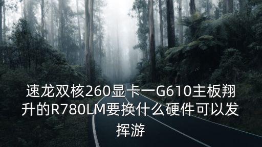 速龙双核260显卡一G610主板翔升的R780LM要换什么硬件可以发挥游