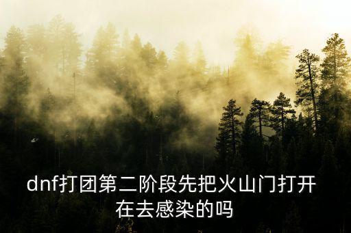 dnf打团第二阶段先把火山门打开 在去感染的吗