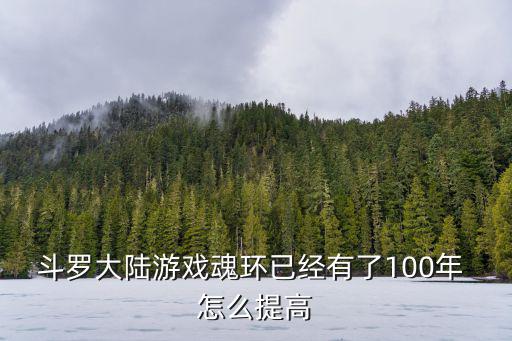 斗罗大陆游戏魂环已经有了100年 怎么提高