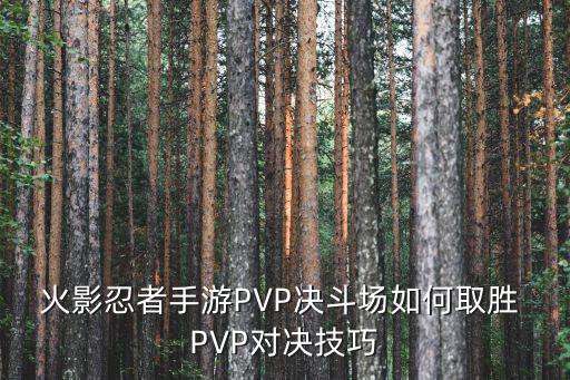 火影忍者手游PVP决斗场如何取胜 PVP对决技巧