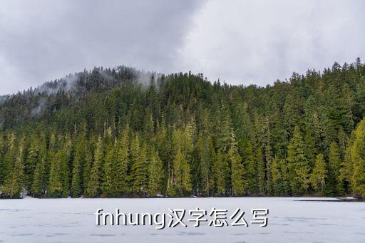 fnhung汉字怎么写