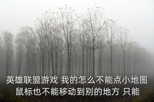 英雄联盟手游没办法位移怎么办，英雄联盟游戏界面无法移动怎么办