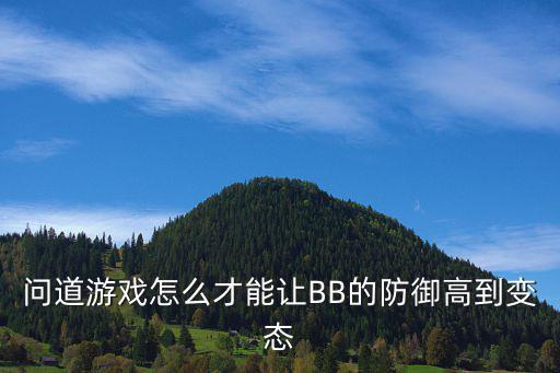 问道游戏怎么才能让BB的防御高到变态