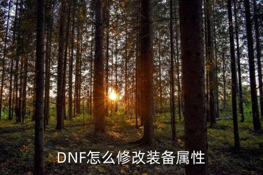 dnf手游属性切换怎么改，DNF怎么修改装备属性