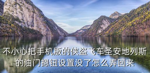 不小心把手机版的侠盗飞车圣安地列斯的油门摁钮设置没了怎么弄回来