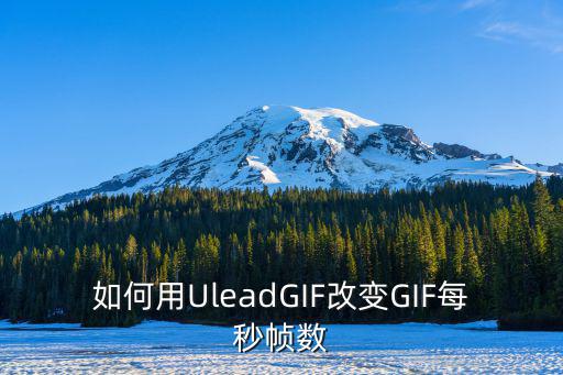 如何用UleadGIF改变GIF每秒帧数