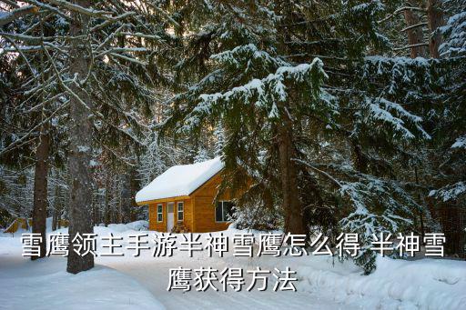 雪鹰领主手游半神雪鹰怎么得 半神雪鹰获得方法