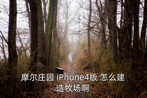 摩尔庄园 iPhone4版 怎么建造牧场啊