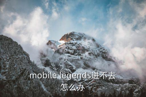 mobile legends进不去怎么办