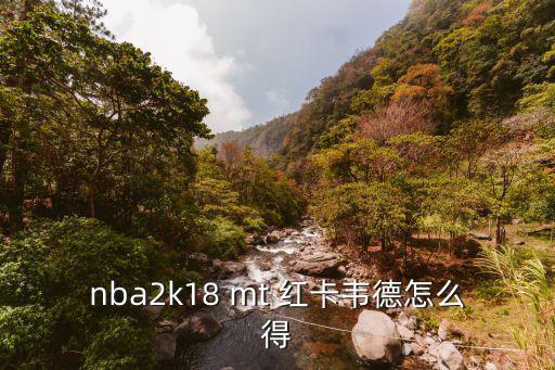 nba2k18 mt 红卡韦德怎么得