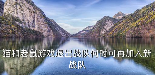 猫和老鼠游戏退出战队何时可再加入新战队