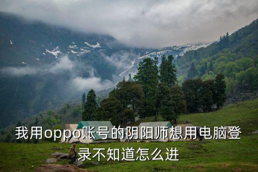 oppo手游怎么在电脑上登陆，我用oppo账号的阴阳师想用电脑登录不知道怎么进