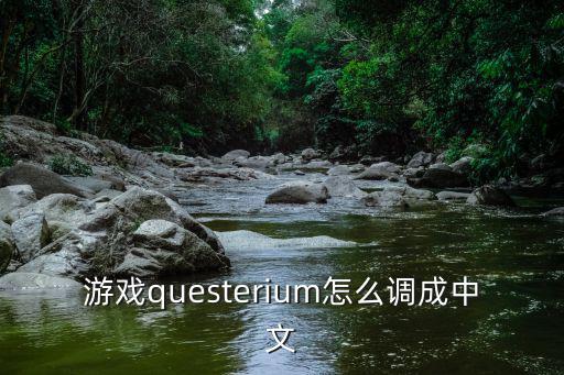 游戏questerium怎么调成中文