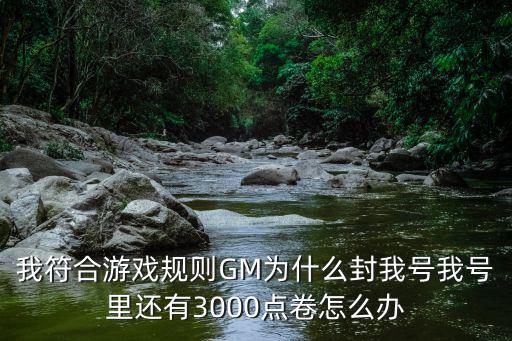 我符合游戏规则GM为什么封我号我号里还有3000点卷怎么办