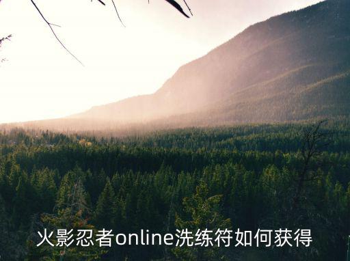 火影忍者online洗练符如何获得