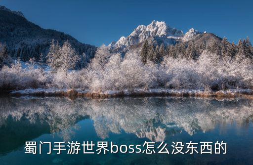 蜀门手游世界boss怎么没东西的