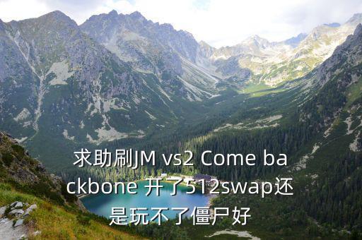 求助刷JM vs2 Come backbone 开了512swap还是玩不了僵尸好