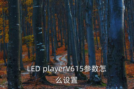 LED playerV615参数怎么设置