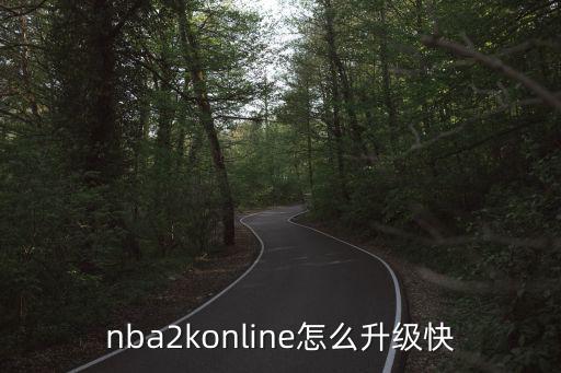 nba2konline怎么升级快