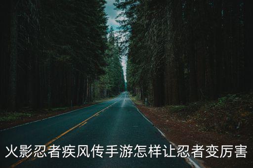 火影忍者疾风传手游怎样让忍者变厉害