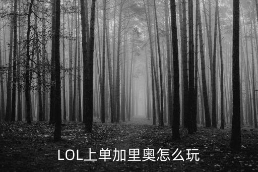 LOL上单加里奥怎么玩