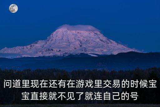 问道里现在还有在游戏里交易的时候宝宝直接就不见了就连自己的号