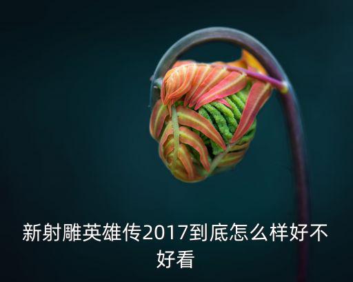 新射雕英雄传2017到底怎么样好不好看