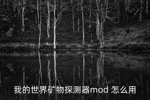 我的世界矿物探测器mod 怎么用