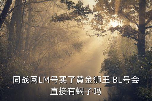 同战网LM号买了黄金狮王 BL号会直接有蝎子吗