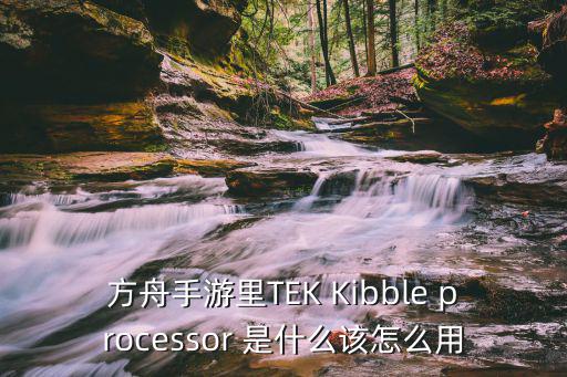 方舟手游泰坦怎么冰冻，方舟手游里TEK Kibble processor 是什么该怎么用