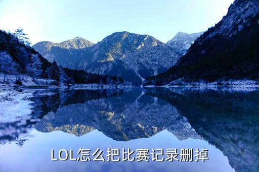 LOL怎么把比赛记录删掉