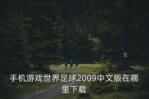 手机游戏世界足球2009中文版在哪里下载