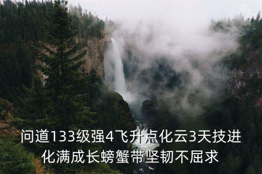 问道133级强4飞升点化云3天技进化满成长螃蟹带坚韧不屈求