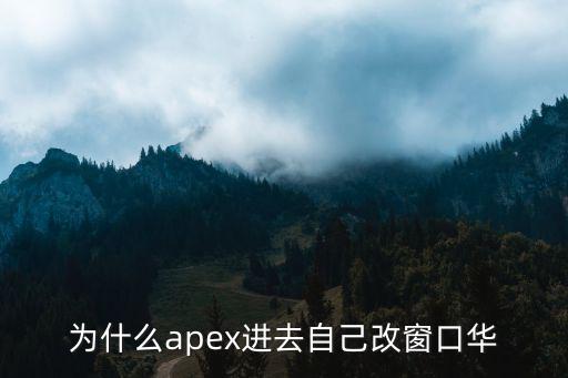 为什么apex进去自己改窗口华