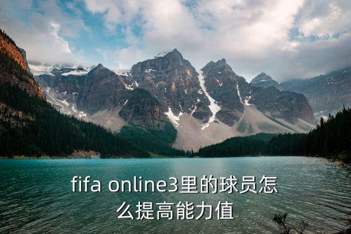 fifa online3里的球员怎么提高能力值