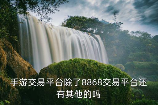 手游交易平台除了8868交易平台还有其他的吗