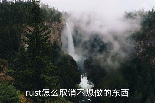 rust怎么取消不想做的东西