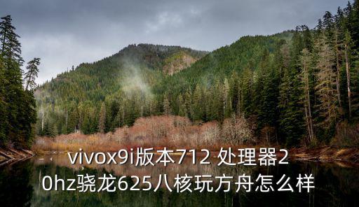 vivox9i版本712 处理器20hz骁龙625八核玩方舟怎么样