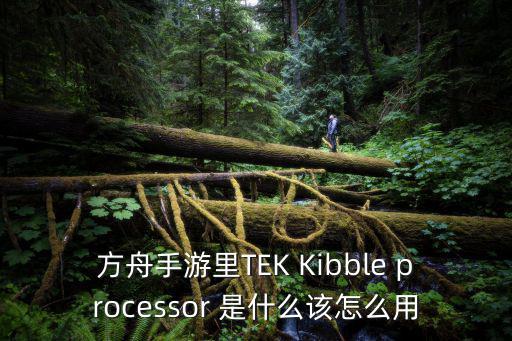 方舟手游里TEK Kibble processor 是什么该怎么用