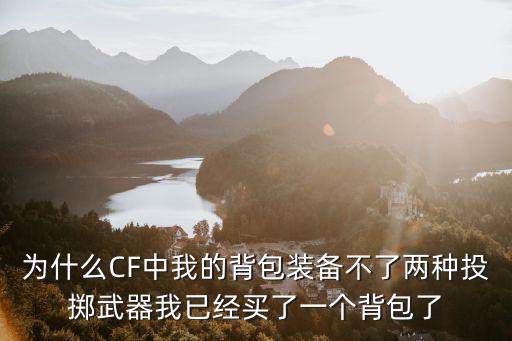 为什么CF中我的背包装备不了两种投掷武器我已经买了一个背包了