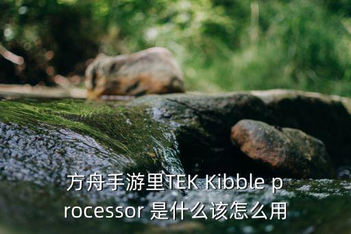 方舟手游金刚爪怎么得的，方舟手游里TEK Kibble processor 是什么该怎么用