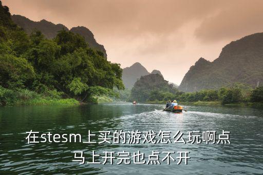 在stesm上买的游戏怎么玩啊点 马上开完也点不开