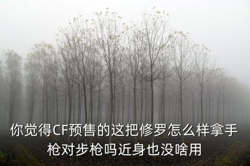 你觉得CF预售的这把修罗怎么样拿手枪对步枪吗近身也没啥用